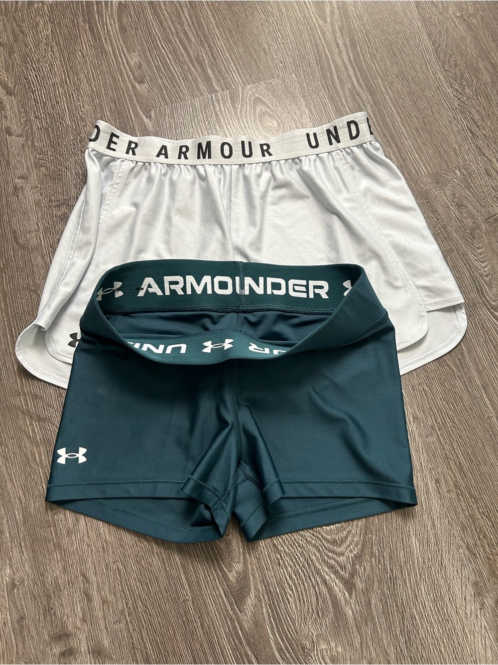 Under Armour bundle 2 Women's shorts and Teal Compression Shorts